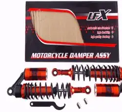 Амортизатори (пара) Delta 330mm, газомасляні (чорно-жовтогарячі) KOMATCU (mod.A)