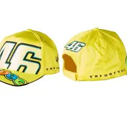 Бейсболка 46 VALENTINO ROSSI (жовта, 100% бавовна)