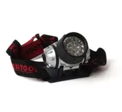 Фонарь налобный светодиодный, четыре режима работы, 19 LED, батарейки 3 ААА. INTERTOOL