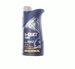 Олія 4T, 1л (SAE 10W-40, напівсинтетика, 4-Takt Plus API SL. 7202Масло   4T, 1л   (SAE 10W-40, полусинтетика, 4-Takt Plus API SL. 7202)   MANNOL