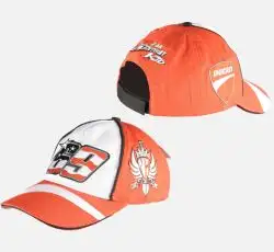 Бейсболка 69 NICKY HAYDEN AND DUCATI (біло-червона, 100% бавовна)