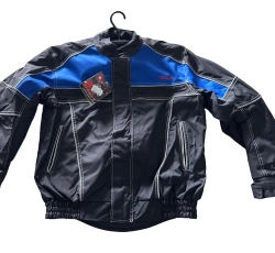 Мотокуртка без захисту (текстиль) (size: XL, чорно-синя) VV