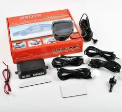 Парктроник mod:LH-813B (датчики белые 4шт, LCD, штурман, монтажный комплект) KAMEILONG
