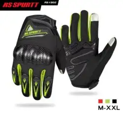 Рукавички RS SPURTT (mod:06, size:M, чорно-зелені)